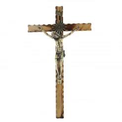 Palais du Rosaire Crucifix en bois avec Christ doré 45 cm^ Crucifix Bois