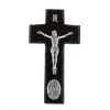 Palais du Rosaire Crucifix en bois avec médaille de l'Apparition de Lourdes^ Crucifix Bois