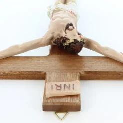 Palais du Rosaire Crucifix en bois et résine colorée 44cm^ Crucifix Résine | Crucifix Bois