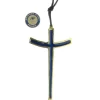 Palais du Rosaire Crucifix en Bronze émaillé 10 cm^ Crucifix Métal