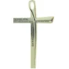 Palais du Rosaire Crucifix en laiton doré avec la prière Notre Père 10cm^ Crucifix Métal