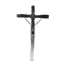 Palais du Rosaire Crucifix en métal bain argent 22 cm^ Crucifix Métal