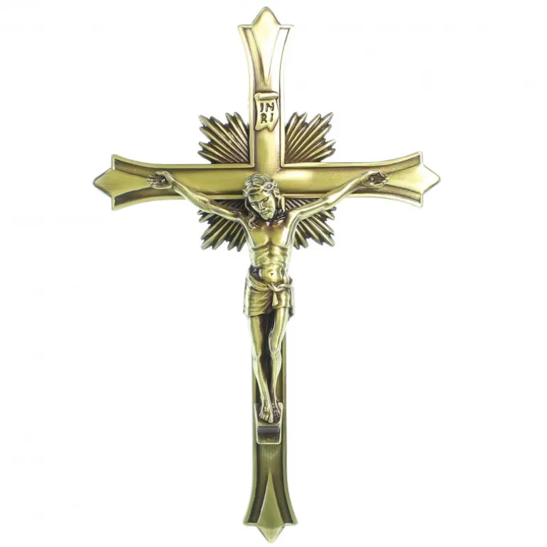 Palais du Rosaire Crucifix en métal imitation bronze 21cm^ Crucifix Métal