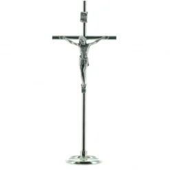 Palais du Rosaire Crucifix en métal sur pied 16 cm^ Crucifix Métal