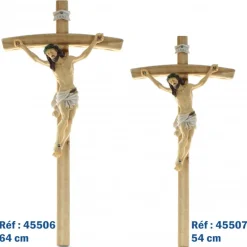 Palais du Rosaire Crucifix en résine 54 cm^ Croix Religieuse