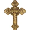Palais du Rosaire Crucifix en résine doré Sainte Famille 36cm^ Crucifix Résine