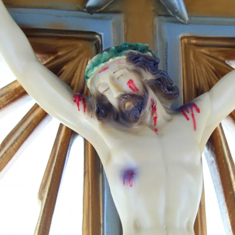 Palais du Rosaire Crucifix en résine style baroque 70 cm à poser^ Crucifix Résine | Statue De Grande Taille