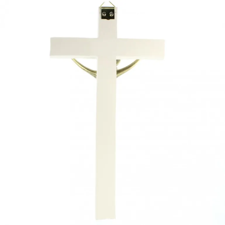 Palais du Rosaire Crucifix Moderne et Christ doré en résine de 23cm^ Croix Religieuse | Crucifix Résine