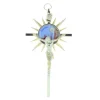 Palais du Rosaire Crucifix métal doré et Apparition de Lourdes 11,5 cm^ Crucifix Métal