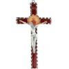 Palais du Rosaire Crucifix métal du Sacré coeur de Jésus 17 cm^ Crucifix Métal