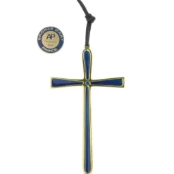 Palais du Rosaire Crucifix épuré en Bronze 10 cm^ Crucifix Métal