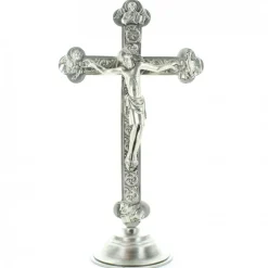 Palais du Rosaire Crucifix sur socle 4 évangéliste 26 cm^ Crucifix Métal