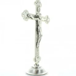 Palais du Rosaire Crucifix sur socle 4 évangéliste 26 cm^ Crucifix Métal