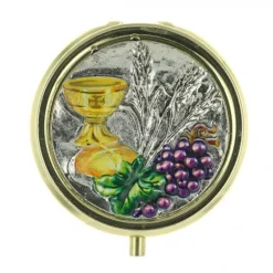 Palais du Rosaire Custode Dorée Décorée d'un Calice 4,5 cm^ Custode