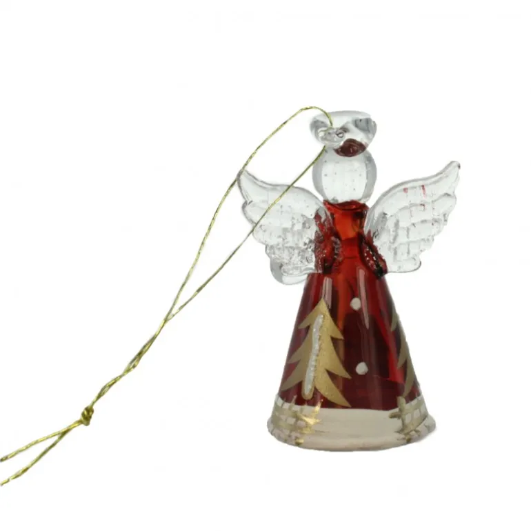 Palais du Rosaire Décoration de Sapin avec un Ange en verre rouge de Noel^ Décoration De Noël
