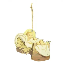 Palais du Rosaire Décoration de Sapin de Jésus Nouveau-né en bois^ Décoration De Noël