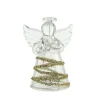 Palais du Rosaire Décoration de Sapin d'un Ange en verre avec paillettes dorées de 4,5cm^ Décoration De Noël