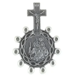 Palais du Rosaire Dizainier métal et Apparition de Lourdes et Saint Christophe^ Chapelet De Lourdes | Chapelet Dizainier
