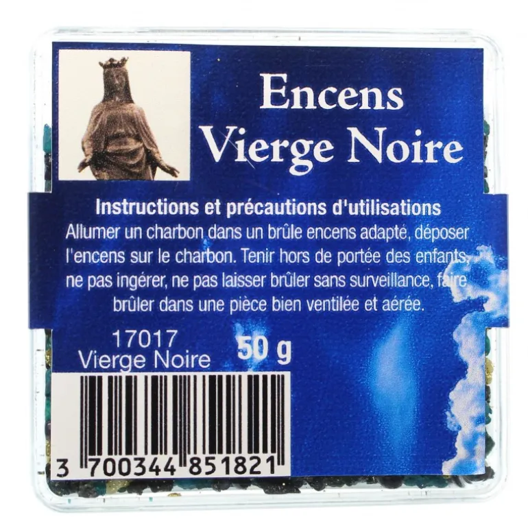 Palais du Rosaire Encens en grains de le Vierge Noire de 50g^ Encens En Grains