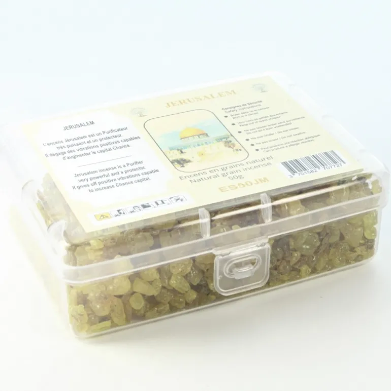 Palais du Rosaire Encens Naturel en Grains Jérusalem - Boîte 50g^ Encens En Grains