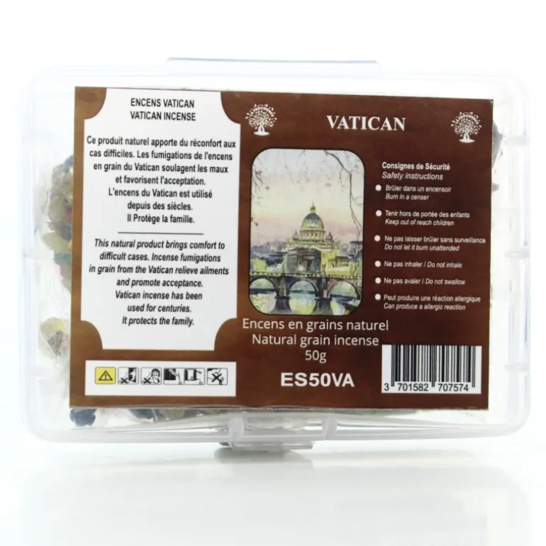 Palais du Rosaire Encens Naturel en Grains Vatican - Boîte 50g^ Encens En Grains