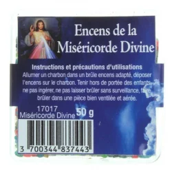 Palais du Rosaire Encens religieux en grains du Christ Miséricordieux, 50gr^ Encens En Grains