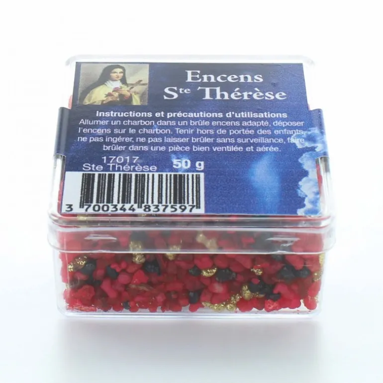 Palais du Rosaire Encens religieux en grains de Sainte Thérèse, 50g^ Encens En Grains