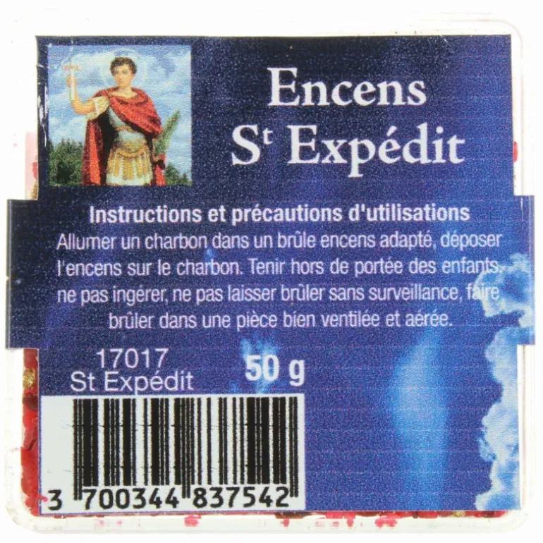 Palais du Rosaire Encens religieux en grains de Saint Expédit, 50gr^ Encens En Grains
