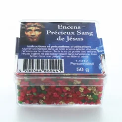 Palais du Rosaire Encens religieux en grains du Précieux Sang de Jésus, 50g^ Encens En Grains