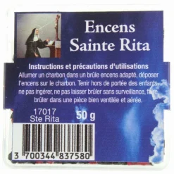 Palais du Rosaire Encens religieux en grains de Sainte Rita, 50gr^ Encens En Grains