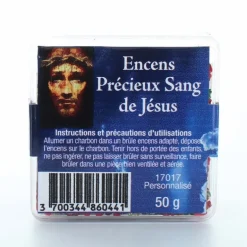 Palais du Rosaire Encens religieux en grains du Précieux Sang de Jésus, 50g^ Encens En Grains