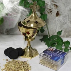 Palais du Rosaire Encens religieux en grains du Sacré Coeur de Jésus, 50g^ Encens En Grains