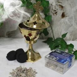 Palais du Rosaire Encens religieux en grains, parfum Benjoin, 50g^ Encens En Grains