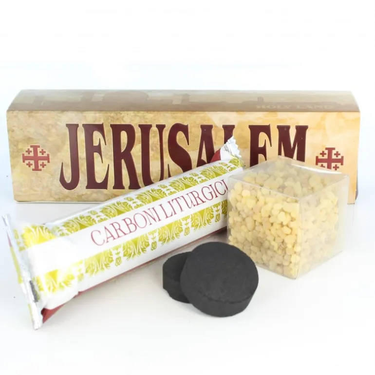 Palais du Rosaire Encens religieux fragrance Oliban 35g et 10 charbons^ Encens En Grains