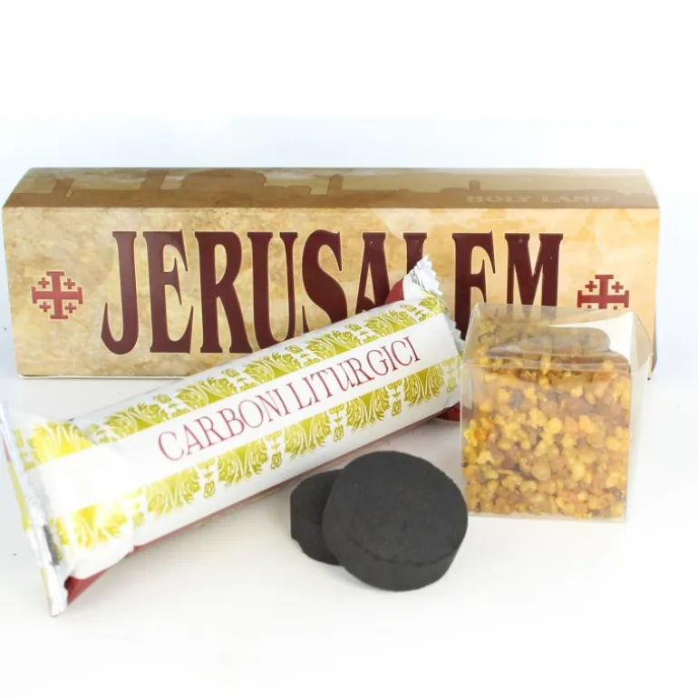 Palais du Rosaire Encens religieux fragrance Gardenia 35g et 10 charbons^ Encens En Grains