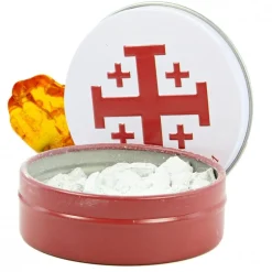 Palais du Rosaire Encens religieux fragrance Ambre 30g en grains avec boîte métallique^ Encens En Grains