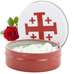 Palais du Rosaire Encens religieux fragrance Rose 30g en grains avec boîte métallique^ Encens En Grains