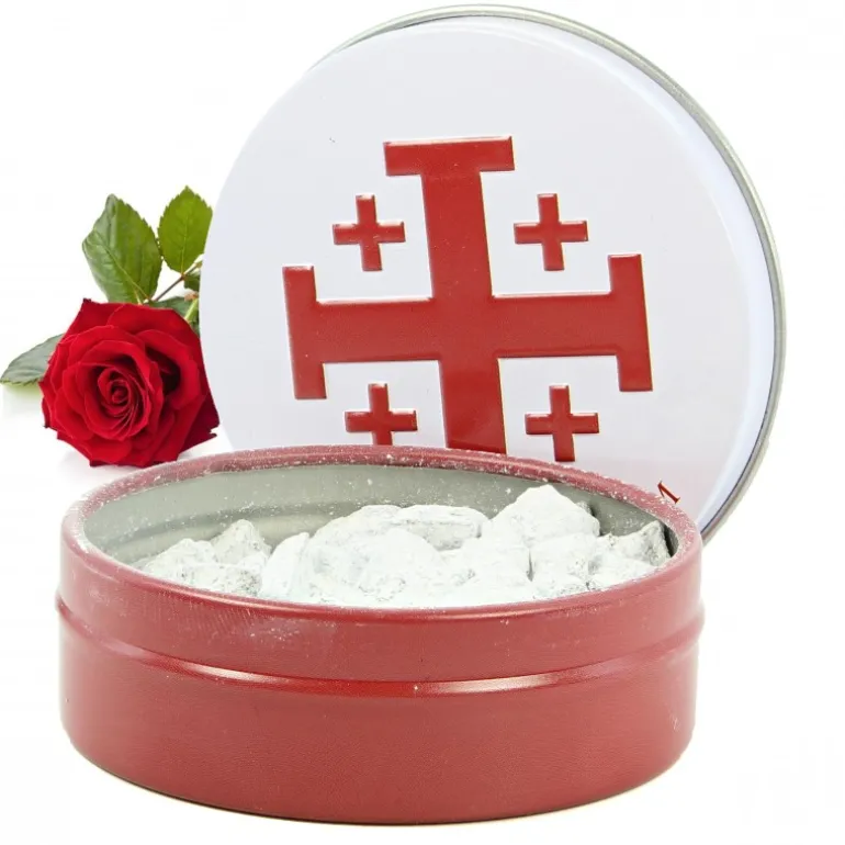 Palais du Rosaire Encens religieux fragrance Rose 30g en grains avec boîte métallique^ Encens En Grains