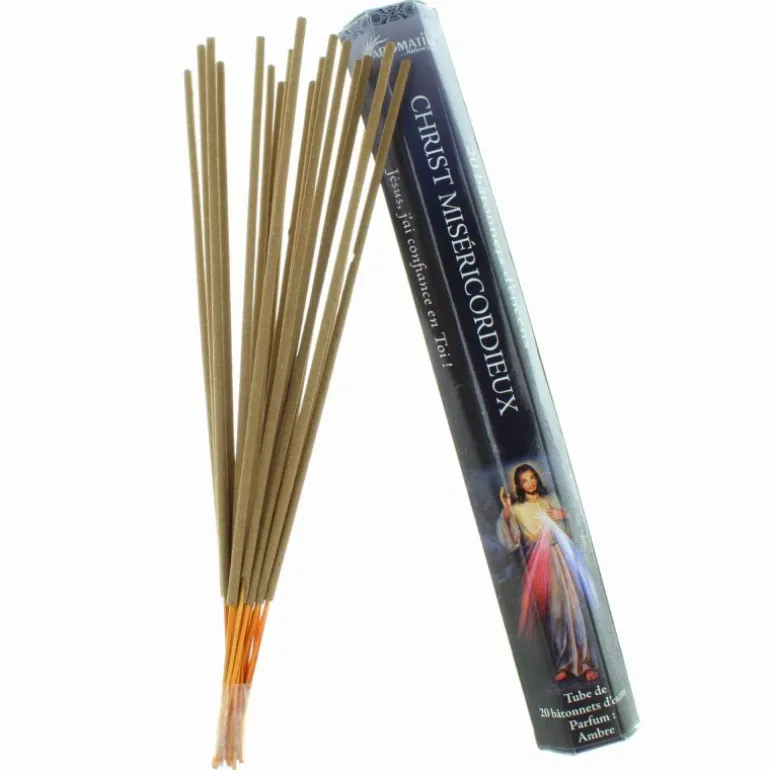 Palais du Rosaire Encens religieux Jésus Miséricordieux 20 bâtonnets^ Encens En Bâtonnets
