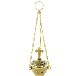 Palais du Rosaire Encensoir Liturgique avec chaîne de 10cm^ Encensoir
