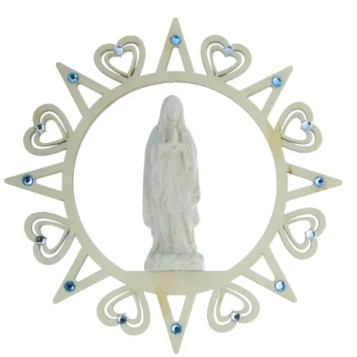 Palais du Rosaire Etoile de Noël en bois avec la Vierge^ Décoration De Noël