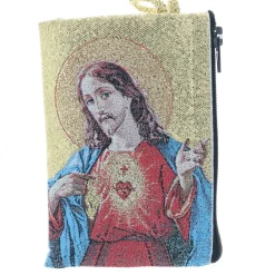 Palais du Rosaire Etui à Chapelet décoré du Scapulaire avec fil doré 10x7 cm^ Porte-Monnaie | Etui À Chapelet