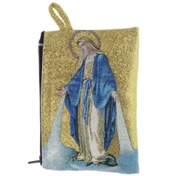Palais du Rosaire Etui à Chapelet en fil doré 10x7 cm décoré de la Vierge Miraculeuse^ Porte-Monnaie | Etui À Chapelet