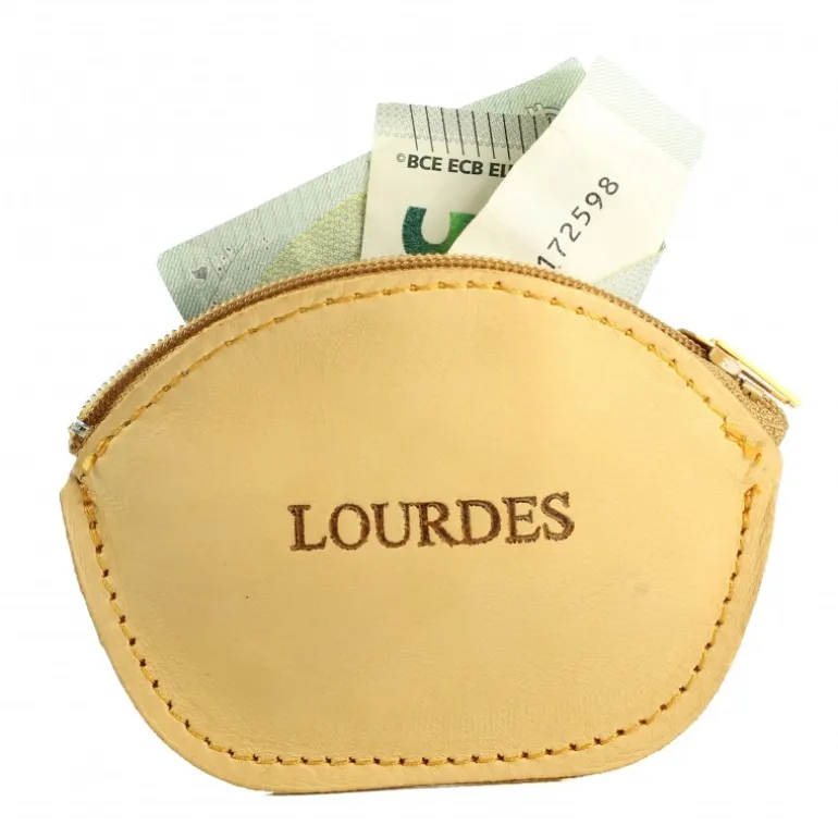 Palais du Rosaire Etui chapelet Porte-monnaie de Lourdes en cuir^ Porte-Monnaie | Etui À Chapelet