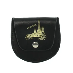 Palais du Rosaire Etui pour Chapelet en Cuir Noir Sanctuaire de Lourdes^ Etui À Chapelet