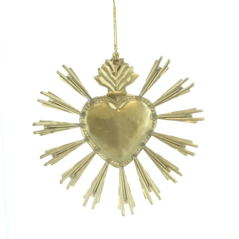 Palais du Rosaire Ex-voto doré coeur rouge radieux^ Ex-Voto