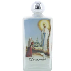 Palais du Rosaire Flacon en verre coloré rempli de 90 ml d'eau de Lourdes^ Flacon Eau De Lourdes