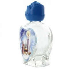 Palais du Rosaire Flacon verre en coeur Apparition de Lourdes avec 20 ml d'eau de Lourdes^ Flacon Eau De Lourdes