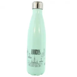 Palais du Rosaire Gourde isotherme en inox "Lourdes" remplie de 500ml d'eau de Lourdes^ Bouteille Eau De Lourdes