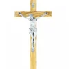 Palais du Rosaire Grand Crucifix en bois d'olivier et Christ argenté 50cm^ Crucifix Bois | Crucifix Métal